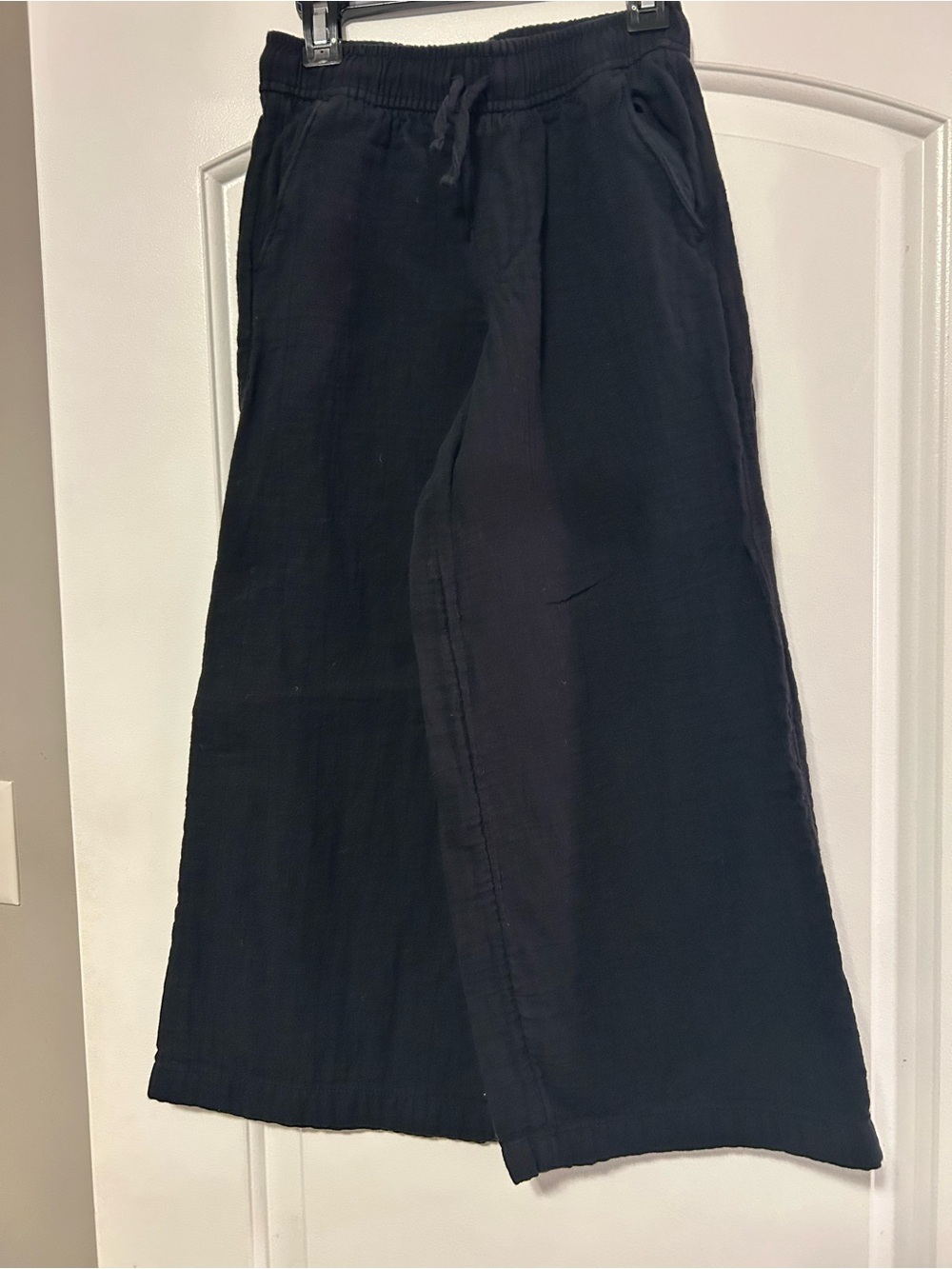 Old Navy Black Wide Leg Drawstring Casual Pants - Girls 8